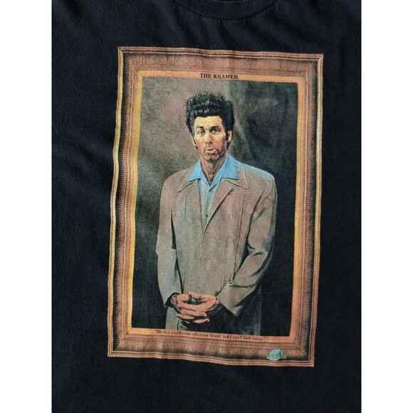Seinfeld The Kramer T-Shirt Men's Large Black Short Sleeve - Picture 2 of 6